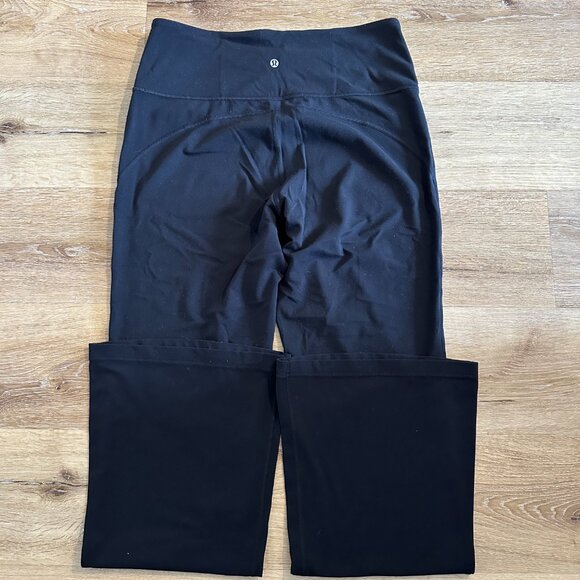 lululemon athletica Pants - Lululemon Black Align Ribbed Mini flare leggings Size 14